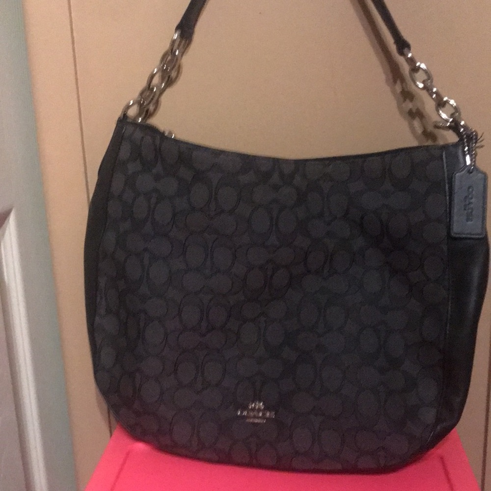 Black and grey Coach Fabric Hobo bag - Picture 11 of 11